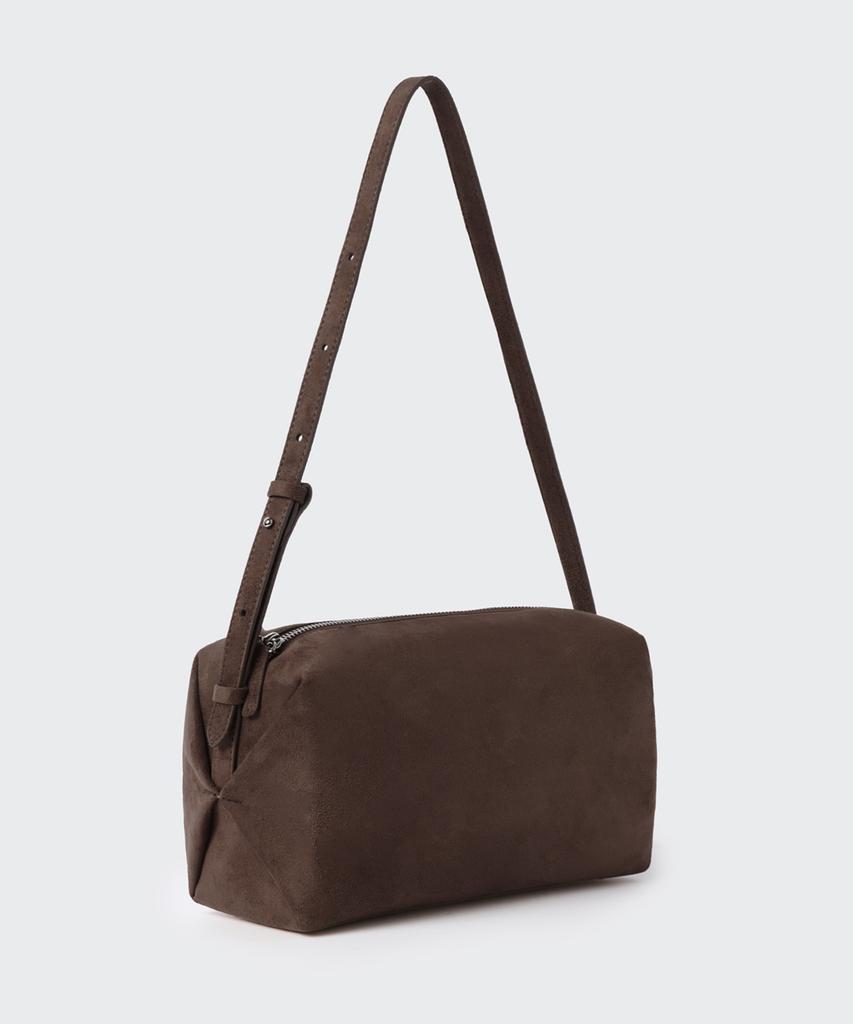 Musinsa Standard Woman Women'S Synthetic Suede Pillow Shoulder Bag [Dark Brown]
