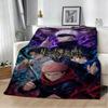 Cartoon Jujutsu Kaisen Anime 3D Flannel Blanket Soft Throw Blanket Art For Home Decor Bedroom Bed Sofa Cover Picnic Fans Gifts