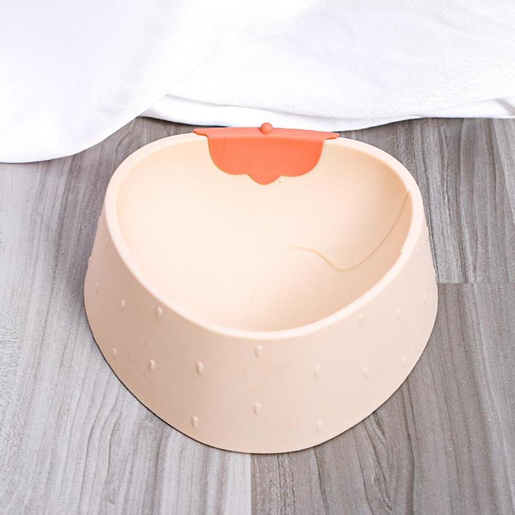 Cartoon Pet Food Bowl Strawberry Pattern Non-slip Anti-overturning Kitten Feeding Bowl Feeder Pet Supplies