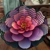 10 Inch Purple Flower Metal Wind Spinner with 360 Swivel Hook for Garden Patio Yard Outdoor Decor Christmas Thanksgiving Holiday