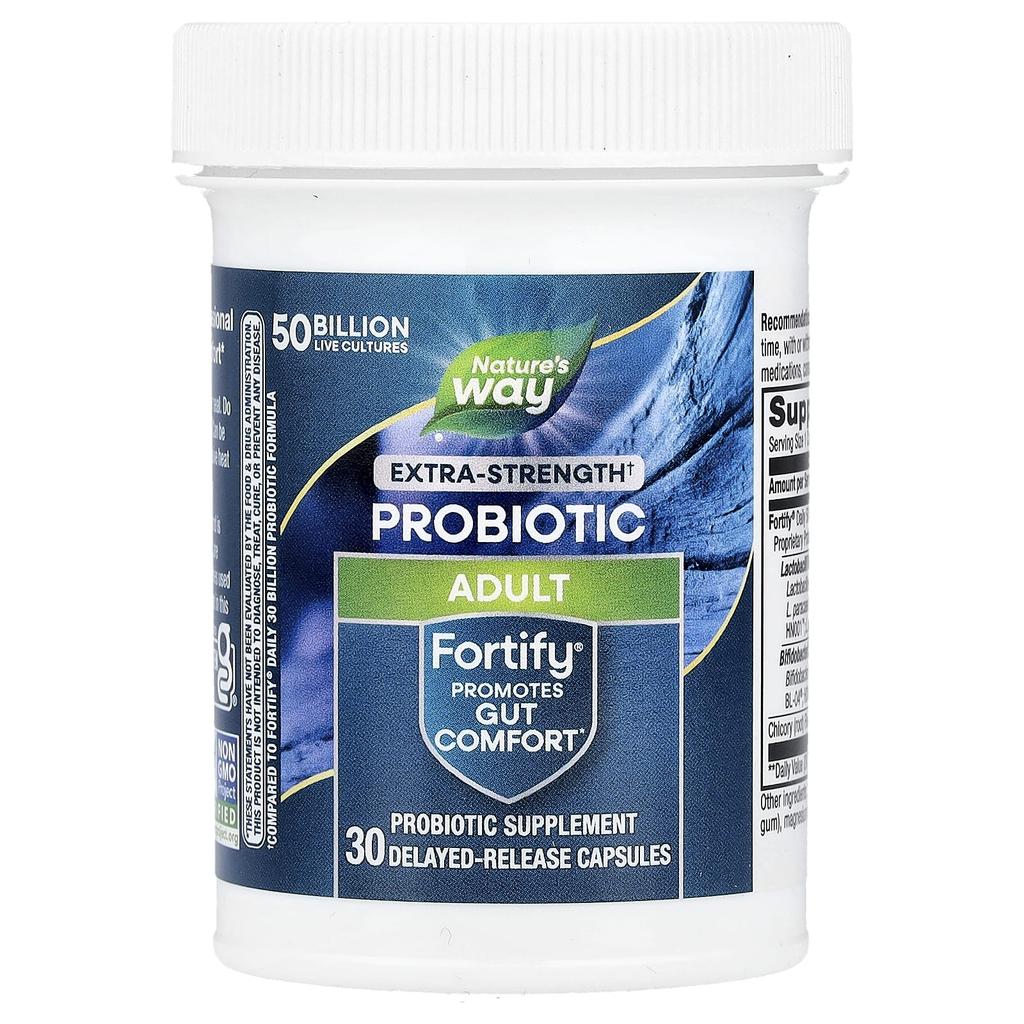 Nature'S Way, Fortify®, Probiotic, Adults, Extra Strength, 5 Billion, 30 Delayed Release Capsules