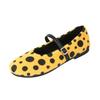 Women's Vintage Polka Dot Mary Flats with Plush and for Fall Winter