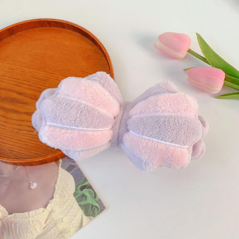 Striped Bread Bow Headband Elastic Soft Washing Face Shower Make Up Yoga Sports Hair Band Skincare Headband for Makeup Removal