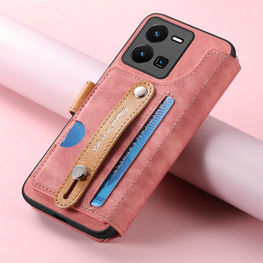 Ultimate Shockproof Wallet Case for Vivo series.Y02/Y02s/Y11/Y17/Y15/Y12/Y3/Y15S/Y10/Y16/Y20/Y21/Y35...| Card Holder + Stand + RFID Protection