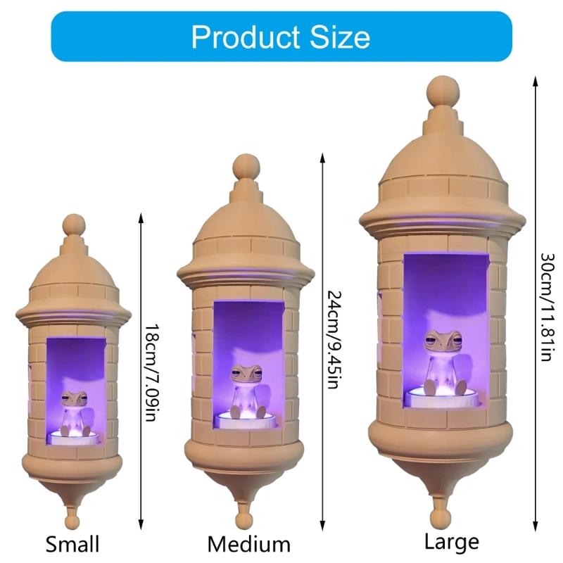 Puerto Rico Themed Coqui Frogs Wall Light Handmade Plastic Sentries Box Design Ambients Glows Perfect For Home Decors Gift
