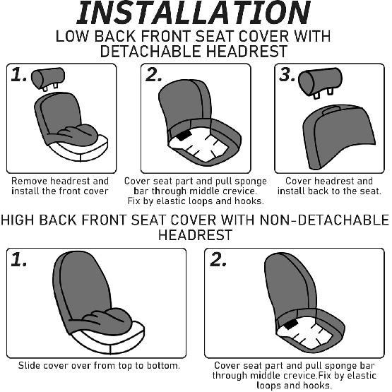 Tallew 2 Sets Of Mountain Car Seat Covers For Front Seats With Matching Headrest Covers Absorbent Car Cup Coasters With Finger Notch Fits For Most