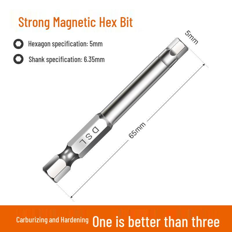 Industrial Grade Magnetic Hex Socket Driver Bit Set for Electric Screwdrivers and Hand Drills