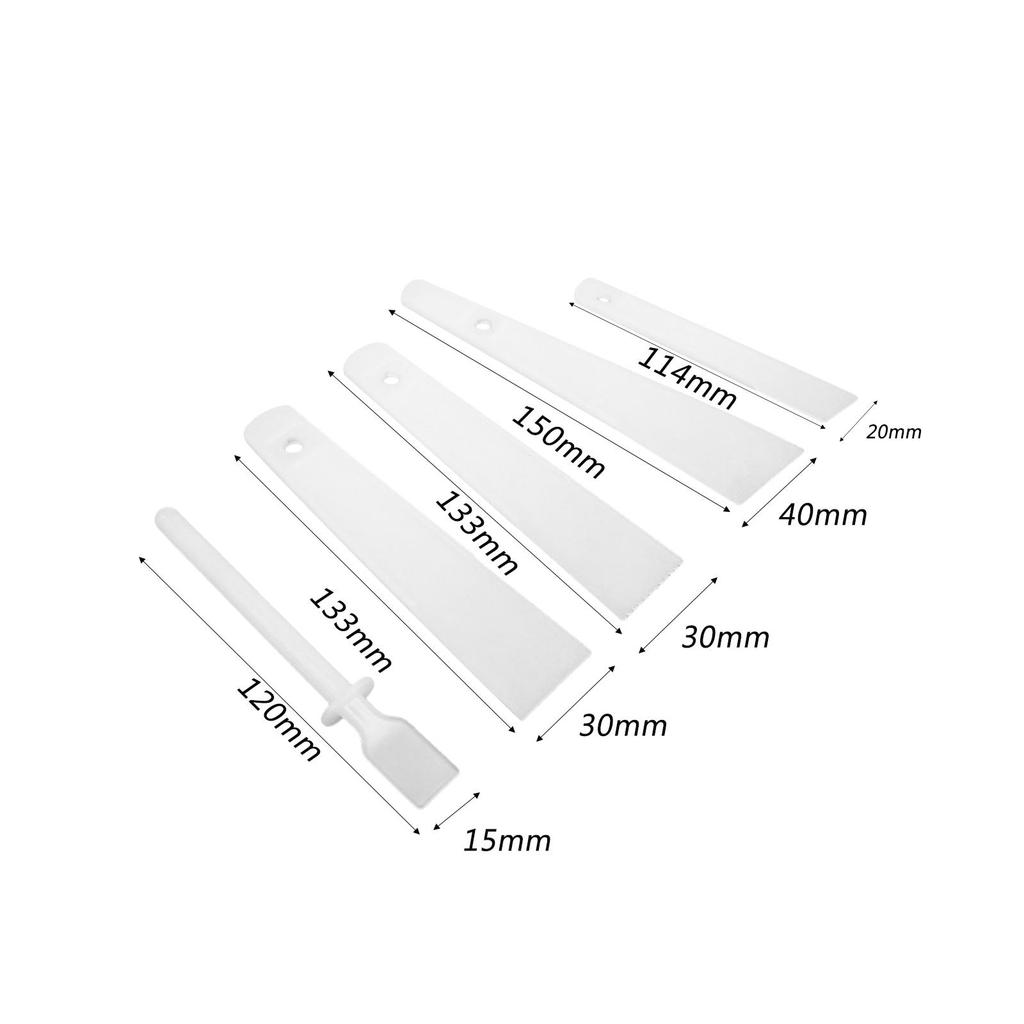 5x Glue Spreaders Painting Scrapers Multifunction Glue Smear Sticks for PU Leather Sewing Card Making Handmade Accessories