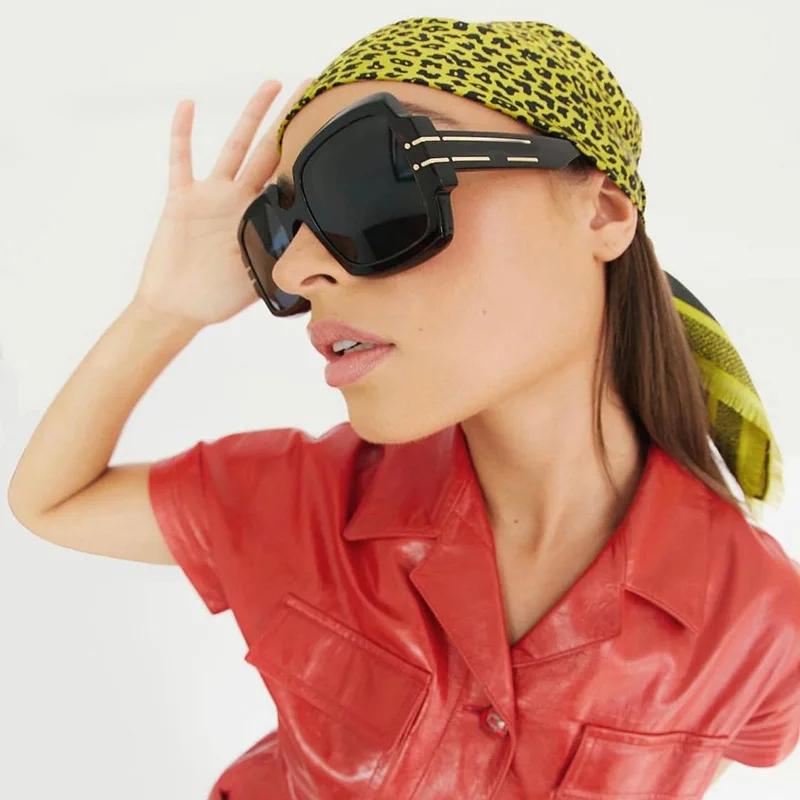 Sonnenbrille Frauen Vintage Marke Qualität Übergroßen frauen Sonnenbrille Schwarz Gradienten Weibliche Gläser