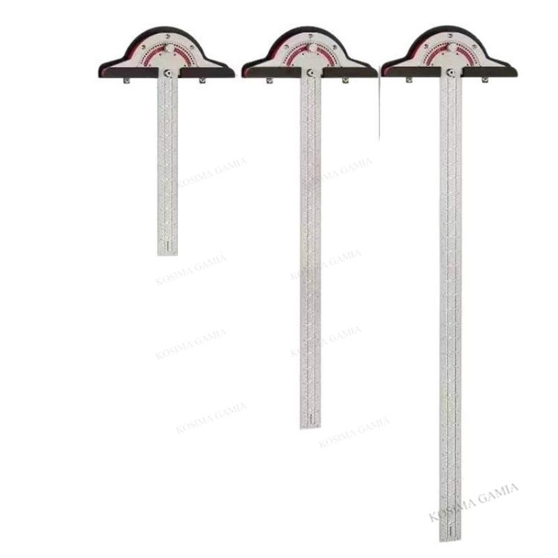 Woodworking Scriber Marking Line Ruler Adjustable Stainless Steel Sliding T-Square Ruler with Adjustable Protractor Angle Finder