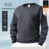 Men's 380g Fleece-Lined Pullover: Autumn/Winter Loose Fit, Round Neck Casual Top