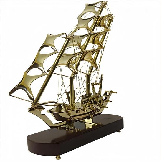 Messing Königliche Marine Schiffsmodell Maritime Schreibtischdekoration, Handgefertigtes Nautisches Sammlerstück, Antikes Geschenk für Seeleute oder Büroauslage