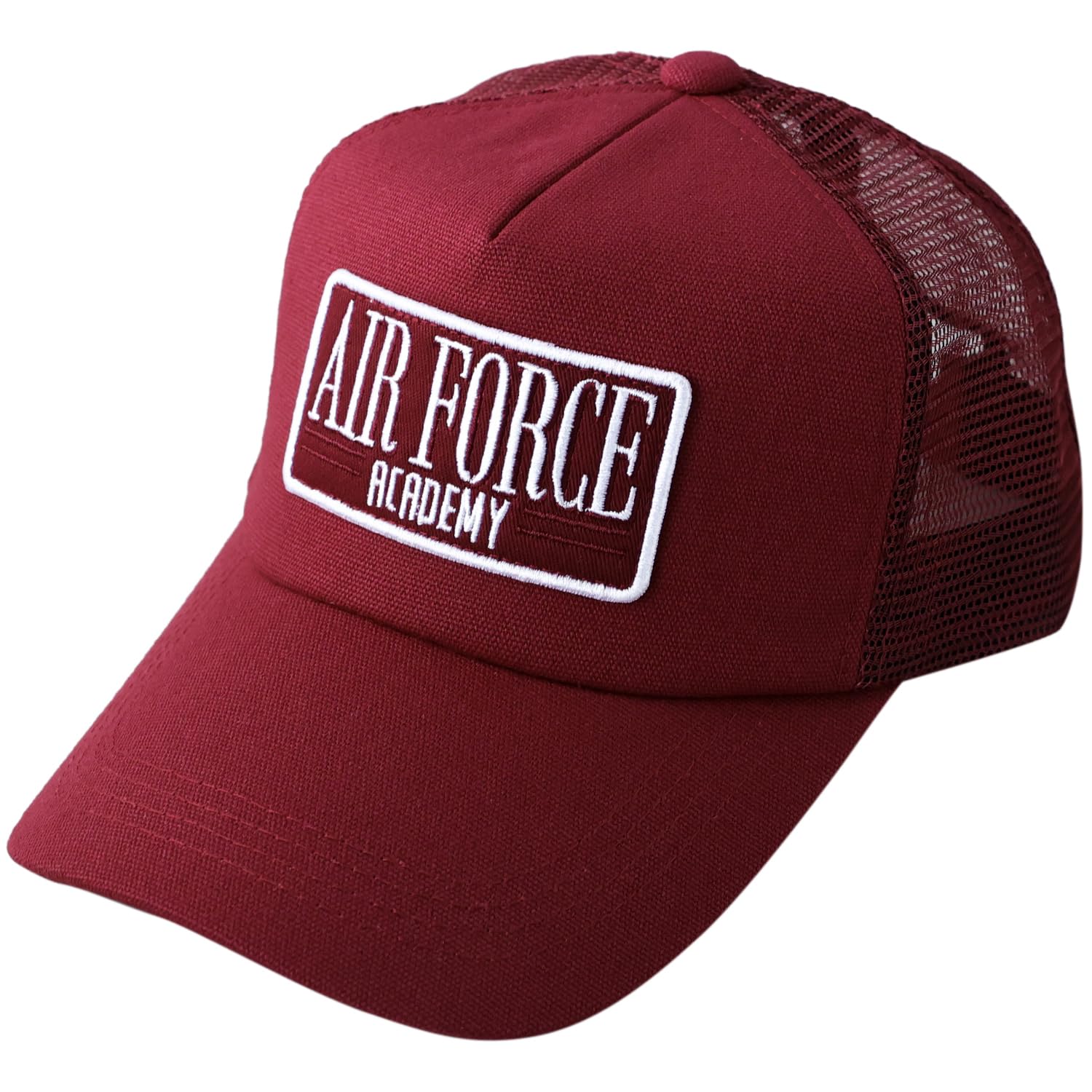 

Военная кепка-сетка AIRFORCE из парусины, низкая кепка, вышитая шляпа, американская повседневная летняя бейсболка из парусины, цвет бордовый [AVIREX] мужская MA-1