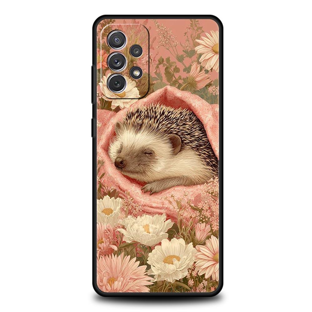 Hedgehog Design Phone Case For Samsung Galaxy A17 A07 A55 A35 A25 A15 A05 A33 5G A31 A23 A21s A13 A11 A41 A73 A53 A51 A71 Cover