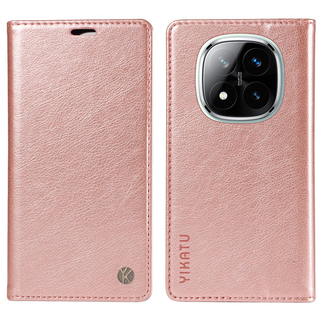 YIKATU YK-006 For Xiaomi Redmi Note 14 Pro+ 5G/Note 14 Pro 5G/Poco X7 5G Wallet Case Litchi Grain Leather Phone Cover