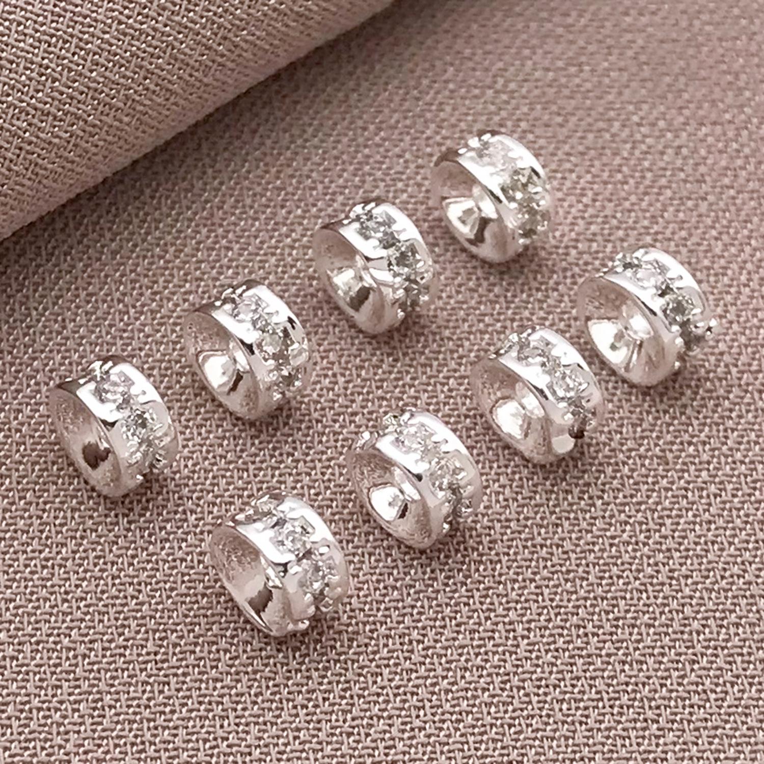 

Позолоченные 18 карат циркониевые микропаве бусины-колесики для браслетов DIY