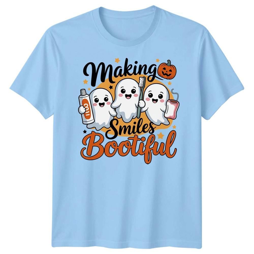 Making Smiles Bootiful TShirt Halloween Dental Spooky Dentist Tee Adults Kids S