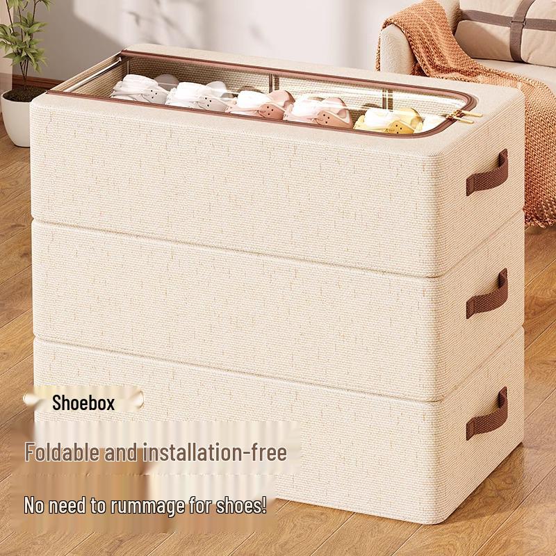 Tianshan Baumwolle & Leinen Feuchtigkeitsbeständige Schuhaufbewahrungs-Organizerbox