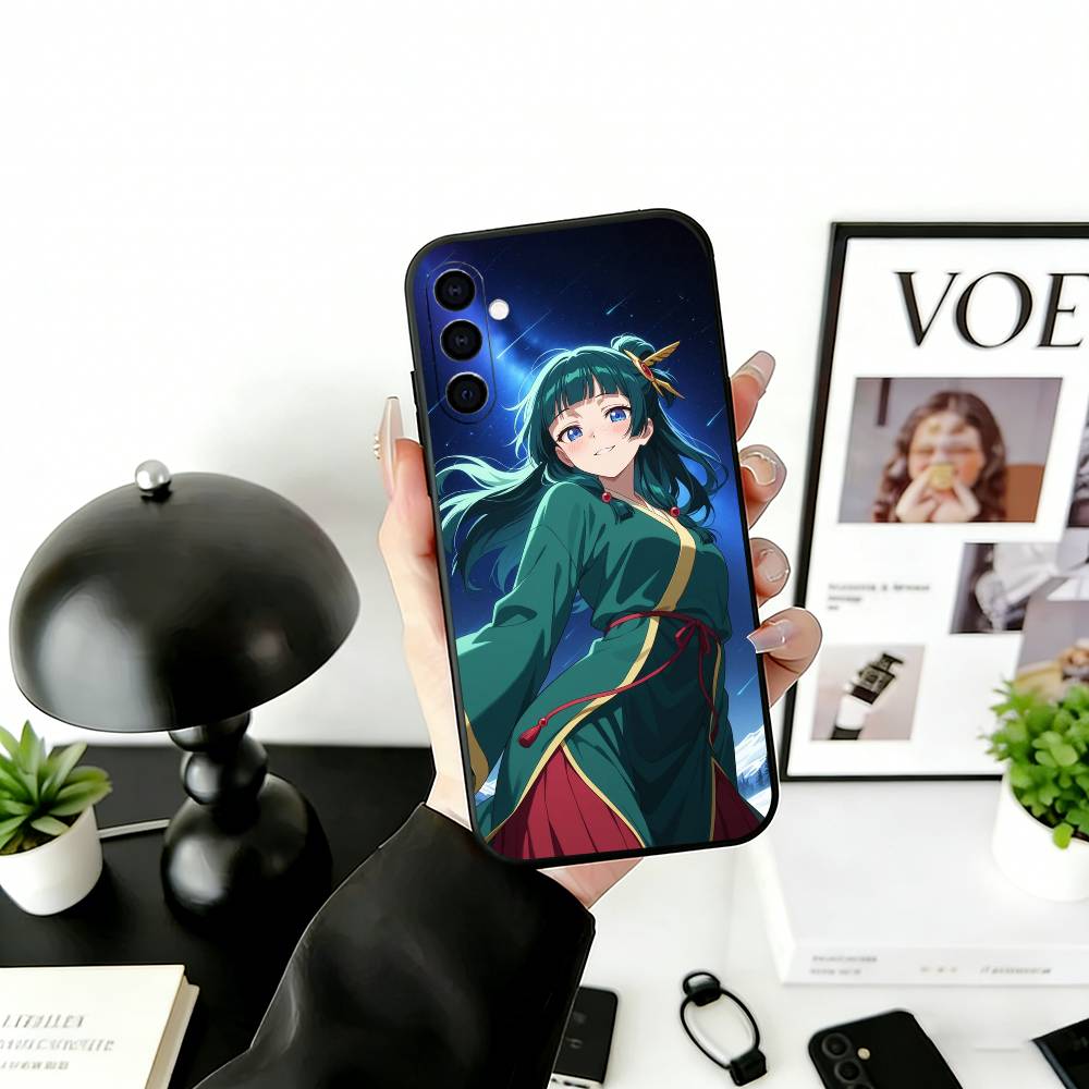 

Apothecary Diaries-Mao Mao Phone Case Black Silicone Soft For Samsung Galaxy A73,A72,A71,A70,A53,A52,A51 Samsung a22 5g