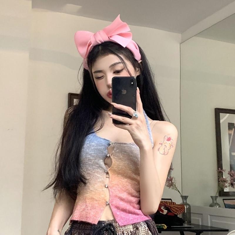 Rosa Schleife Breite Stirnbänder Lieblicher Prinzessinnen Kopfschmuck Gepolsterte Haarbänder Accessoires Frühlings-Haarbänder Geburtstagsfeier