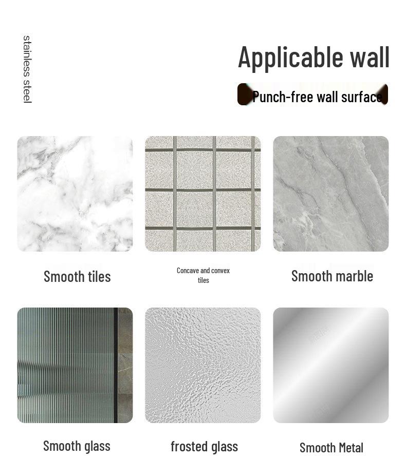 Wall-Mounted Stainless Steel Toilet Brush: No Dead Corners, No Punching Required, Perfect for Home Bathroom Cleaning.