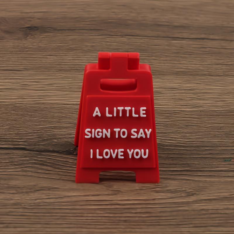 

3D Printed Mini I Love You Sign - Plastic Desktop Decoration Suitable for Valentine s Day Gift, Wedding красный