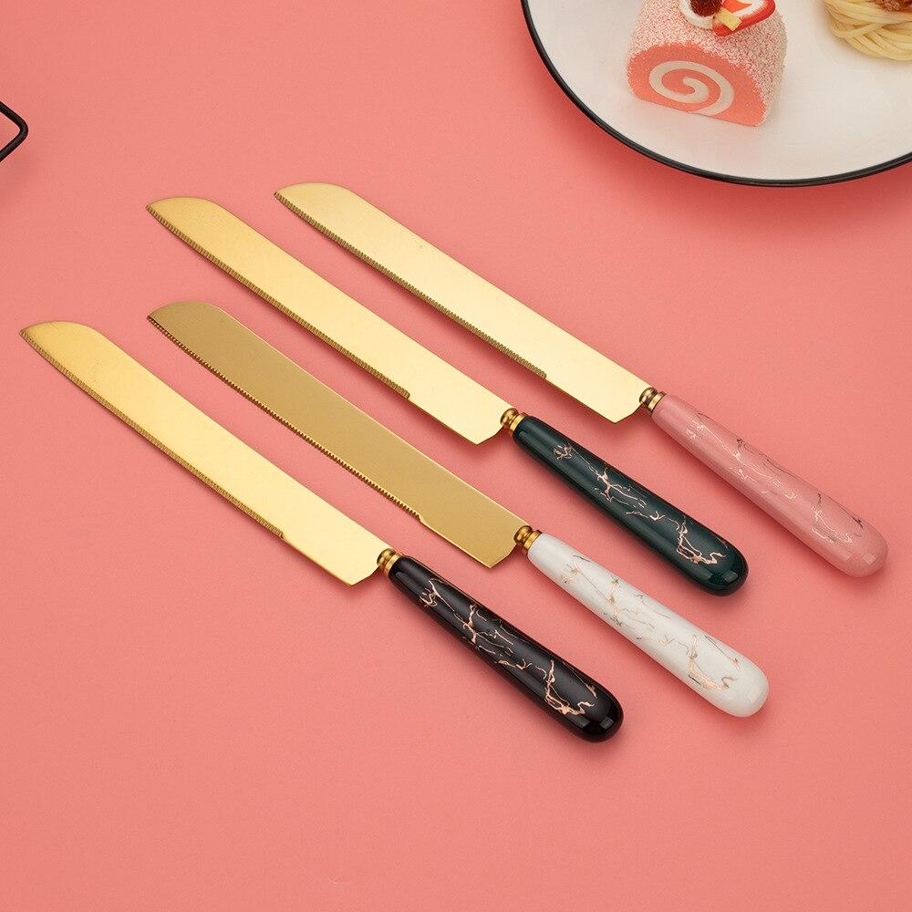 Sada špachtle na dort dárková nerezová ocel keramická rukojeť nůž na dort špachtle na dort dárková krabička sada CST