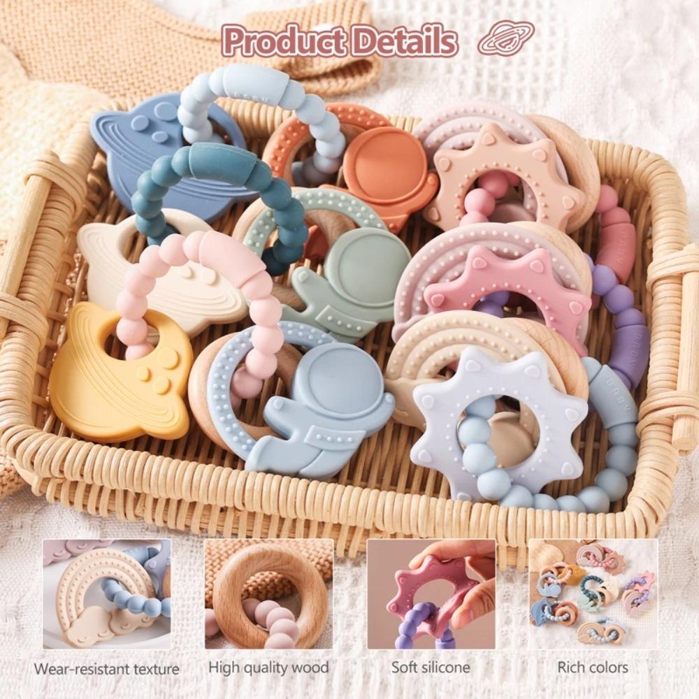Baby Silicone Bracelet Teether Toys BPA Free Silicone Celestial Nursing Teething Toys Food Grade Silicone Newborn Toys Gift