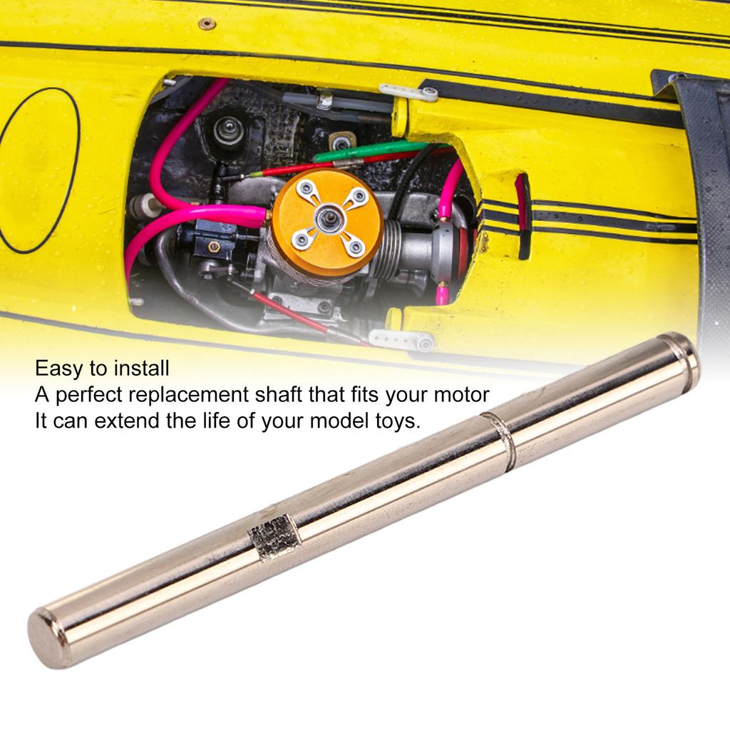 10 Pcs RC Brushless Motor Shaft Rod Replacement Stainless Steel Length 48.5mm Diameter 4mm Sliver for RC Model Accessory