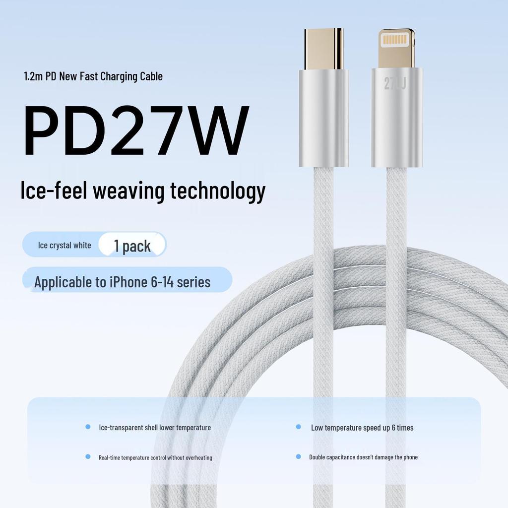 240W opletený datový kabel typu C, duální, se pozlacenými konektory, kompatibilní s Apple 8-17 a Android.