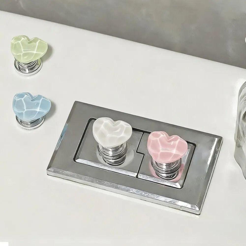 Creative Design Toilet Press Button Self-Adhesive Toilet Tank Button  Bathroom Decoration