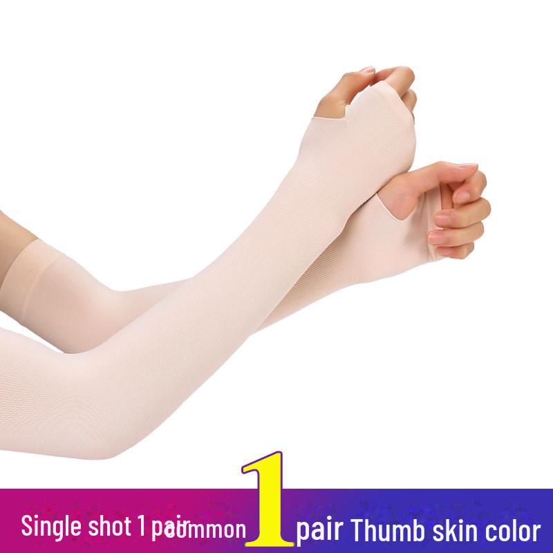 Ice Silk Sun Protection Arm Sleeves for Men & Women - UV Guard, Thin Driving & Cycling Gloves