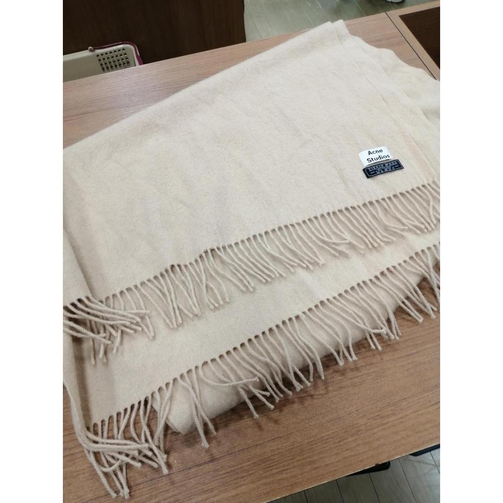 Used ACNE STUDIOS BEG Wool Scarf