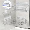 16-Pack Shower Caddy Adhesive Replacement, Transparent Adhesive Hooks Stickers, Strong Hook Strip for Shower Caddy Basket Shelf, Soap Holder,