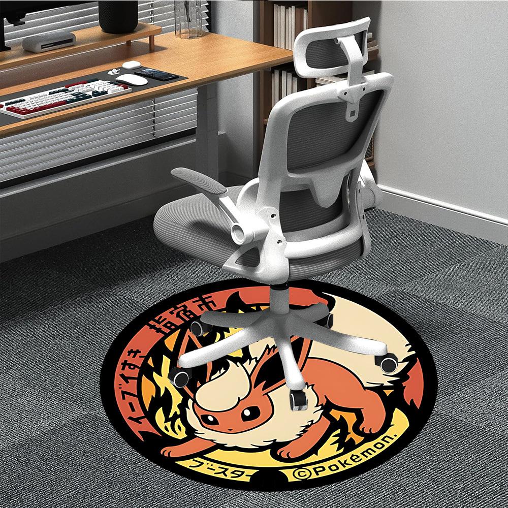 

Flareon Pokémon Office Round Area Rug, Indoor Mat Suitable For Office, Under Office Chairs Bedroom Living Room Home Decor, Room Deco139 80cm by 80cm