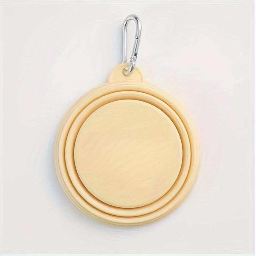Hanging Dog Pet Folding Silicone Bowl Outdoor Travel Portable Food Water Container Feeding Tray Bowl Macaron Color Pet Supplies
