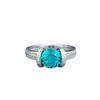 Elegant S925 Sterling Silver Zircon Ring with Paraiba White & Pink Stones - Sweet Princess Style