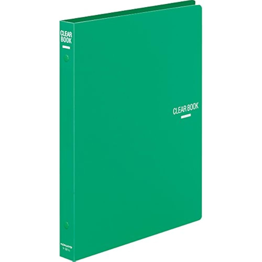 Kokuyo File Clear Book, Refill Type, B5, 26 Holes, 18 Sheets, Green Ra-321G