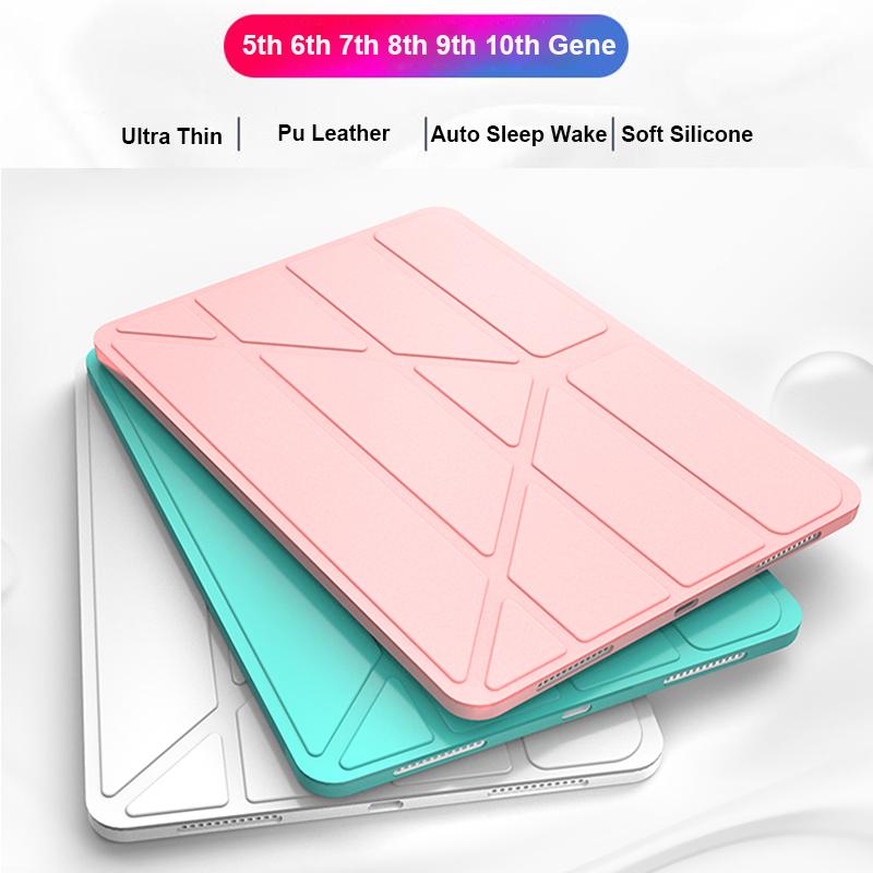 For iPad 10th Case 10.2 8th 9th 7th 6th Generation Leather Case For iPad Mini 6 5 4 Air 3 10.9 11 Pro 13 Silicon Cover