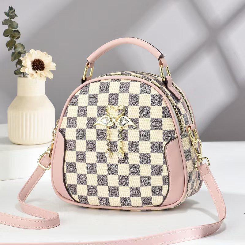 Shoulder messenger bag classic versatile bag women's bag retro checkerboard handbag