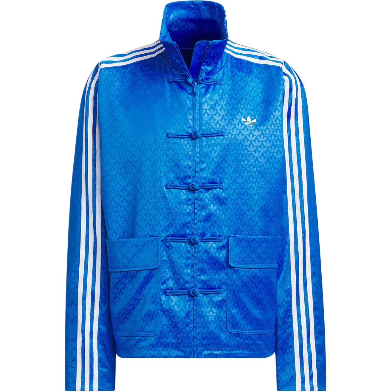 

adidas originals SS24 Chinese Style Button Stand Collar Jacket Blue JC9263 M