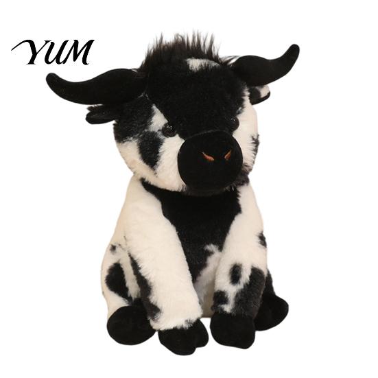 Plush Highland Cow Doll Stuffed Animal Toy, Soft Scottish Cattle Doll, Nursery Room Decoration Cute Farm Present for Adults Kids Boys Girls