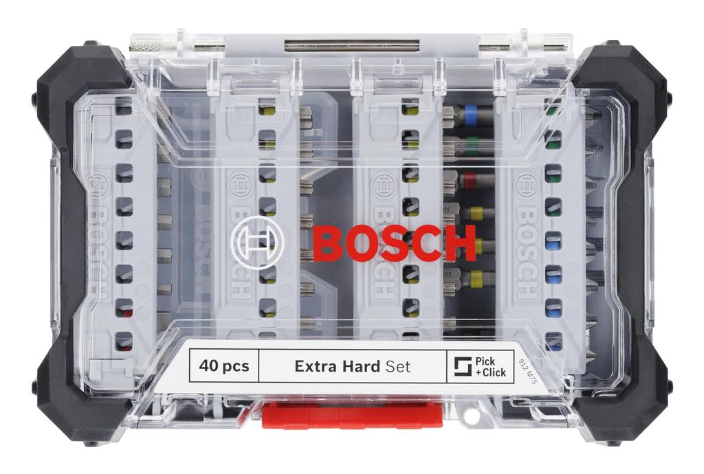 Bosch Screwdriver Bit Set hex 9mm groove case 2607017731 (40 bits, 6.35mm shaft, shank, included)