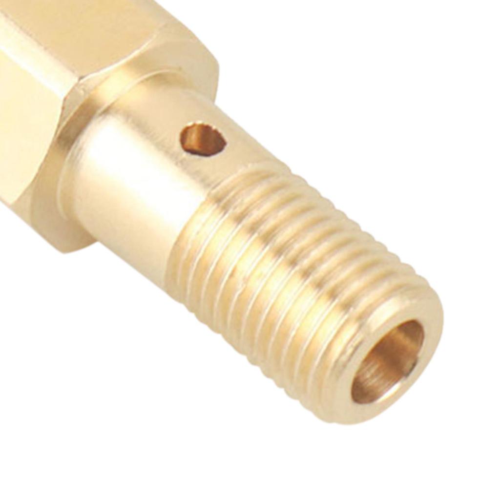 High Quality Banjo Bolt Adapter Fuel Pressure Gauge Thread Converter Copper Auto Part for Del Sol 1993-1997 Replacement