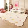 Cream Style Rugs for Bedroom Anti-slip Lounge Floor Mat Large Area Living Room Decoration Plush Carpet Fluffy Soft Cloakroom Rug