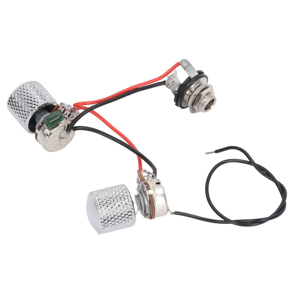 Electirc Guitar Wiring Harness Non Slip A500K+B500K Jack Knob Pickup Switch Harness Low Noise