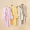 Couples Waffle Knit Kimono Robe Womens Bathrobe Home Spa All Season Soft Sleepwear