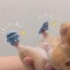 2Pcs Mini Pet Dress-Up Shark Shaped Slippers Cartoon Decorative Figure Shoes Ideal For Photoshoot