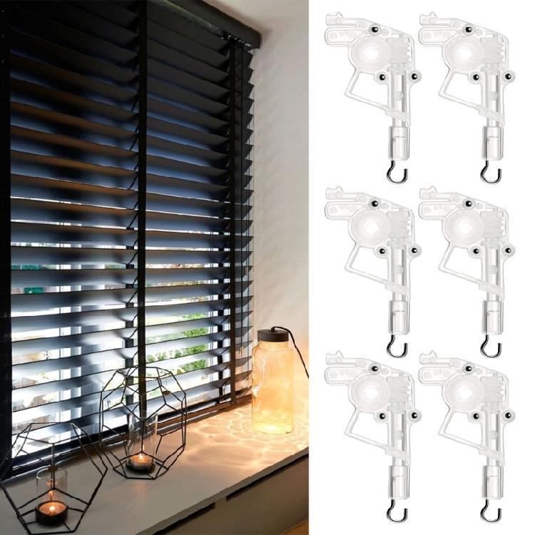 6Pcs Hexagonal Blinds Cord Control Head for Horizontal Blinds Hexagon Gear Hook Connection Window Curtain Rod Tilter
