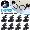 Practical Eyeglass Clip Lantern Book Reading Lights Light Weight Mini Flashlight Eyeglasses Clip Reading Book Lamp